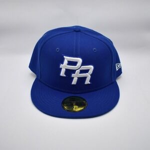 New Era 59FIFTY Puerto Rico PR WBC World Baseball Fitted Hat‎ Cap 7 3/8 Blue NWT
